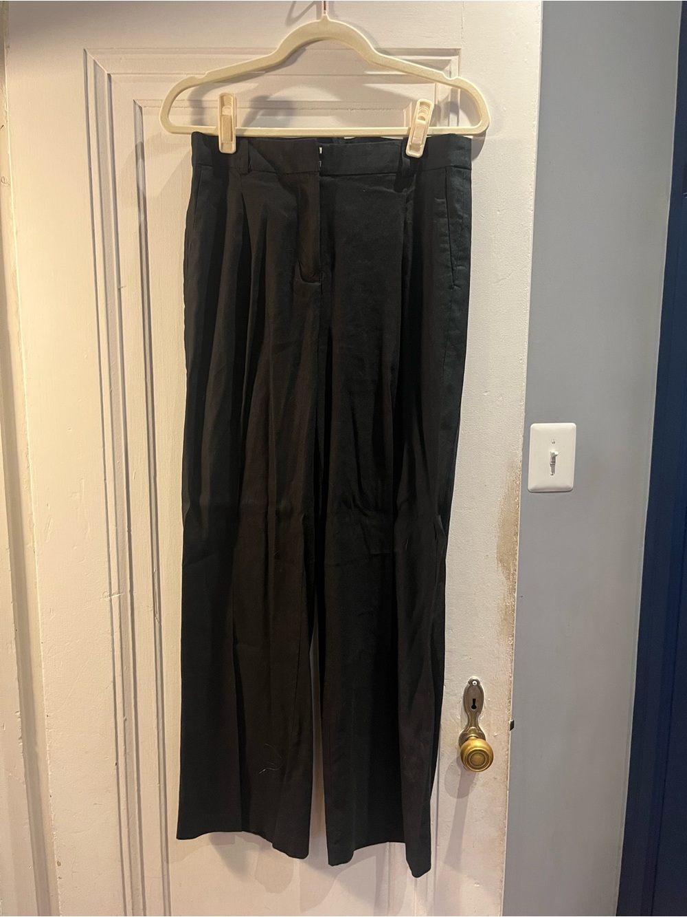 J. Crew Black Pleated women’s linen blend Dress Pants